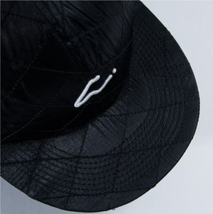 C Black 6 Panel Satín